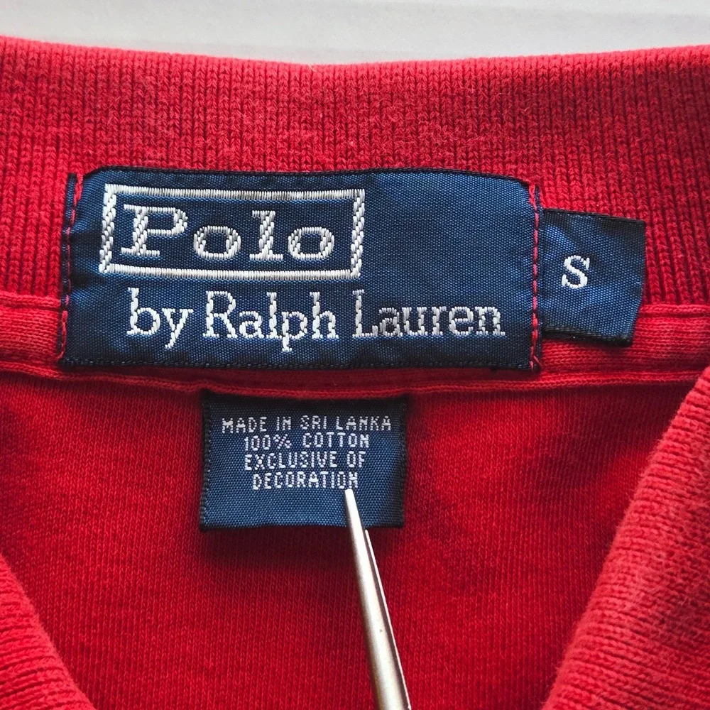 Polo Ralph Lauren Mens Small Red Short Sleeve‎ Pique Cotton Polo Shirt Classic